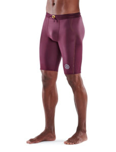 SKINS Series-3 Mens Half Tights - Burgundy