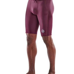 SKINS Series-3 Mens Half Tights - Burgundy-0