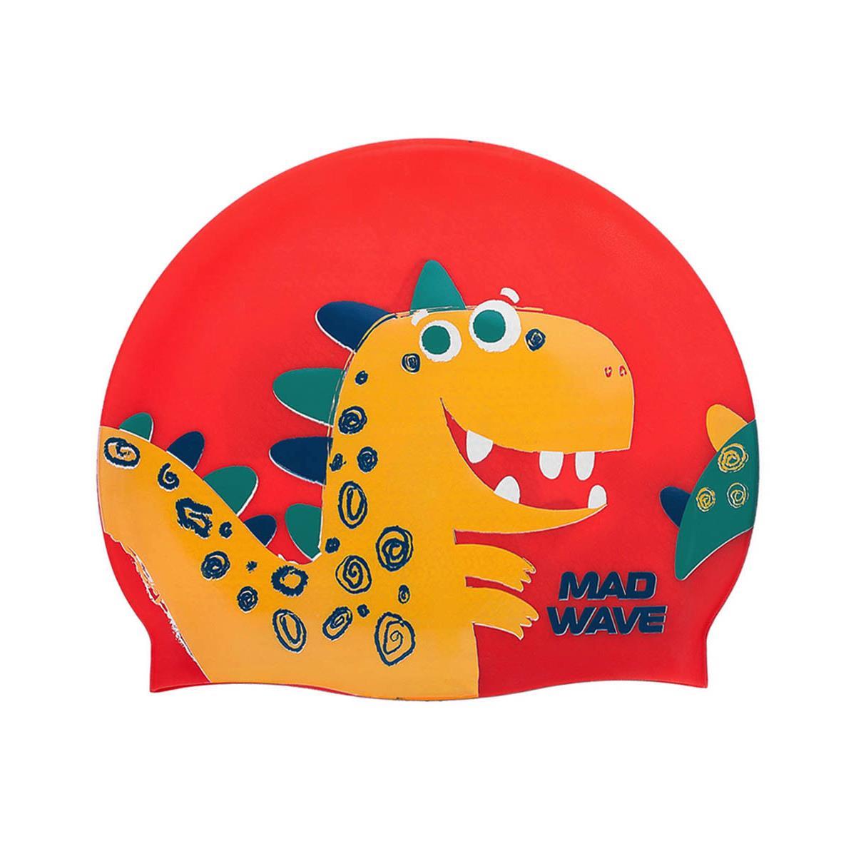 Mad Wave Dino Silicone Cap - Red-0