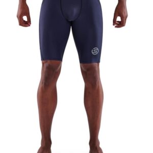 SKINS Series-3 Mens Half Tights - Navy Blue-0