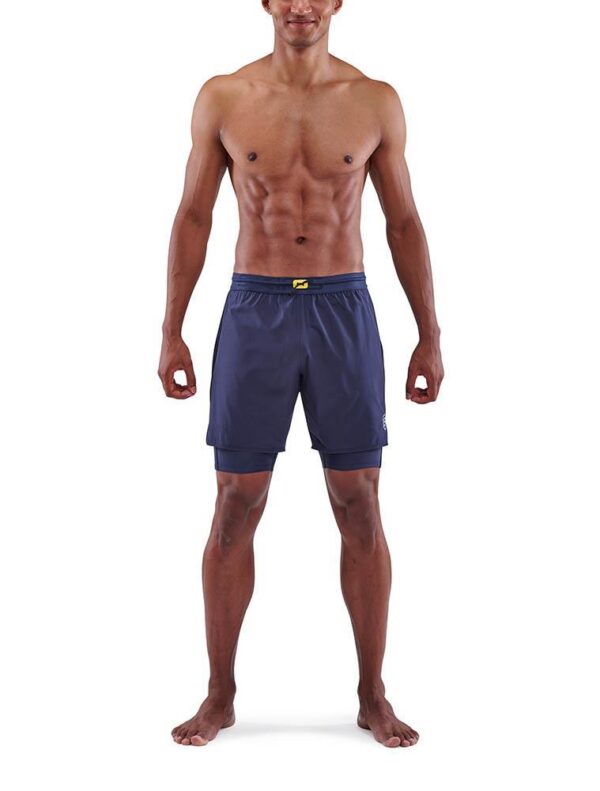 SKINS Series-3 Mens Superpose Half Tights - Navy Blue-0