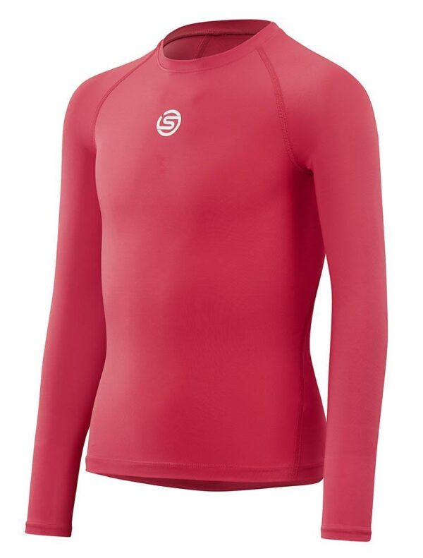 SKINS Series-1 Youth Long Sleeve Top - Red-0