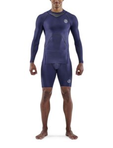 SKINS Series-3 Mens Long Sleeve Top - Navy Blue