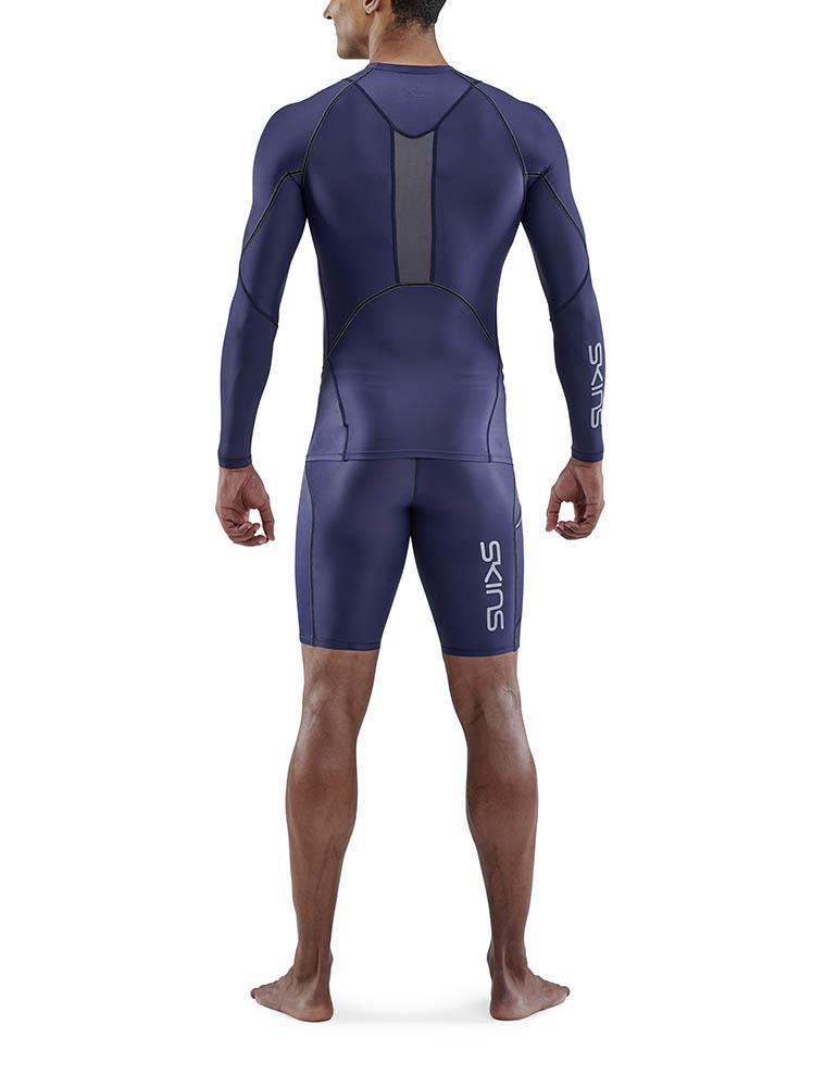 SKINS Series-3 Mens Long Sleeve Top - Navy Blue-brand