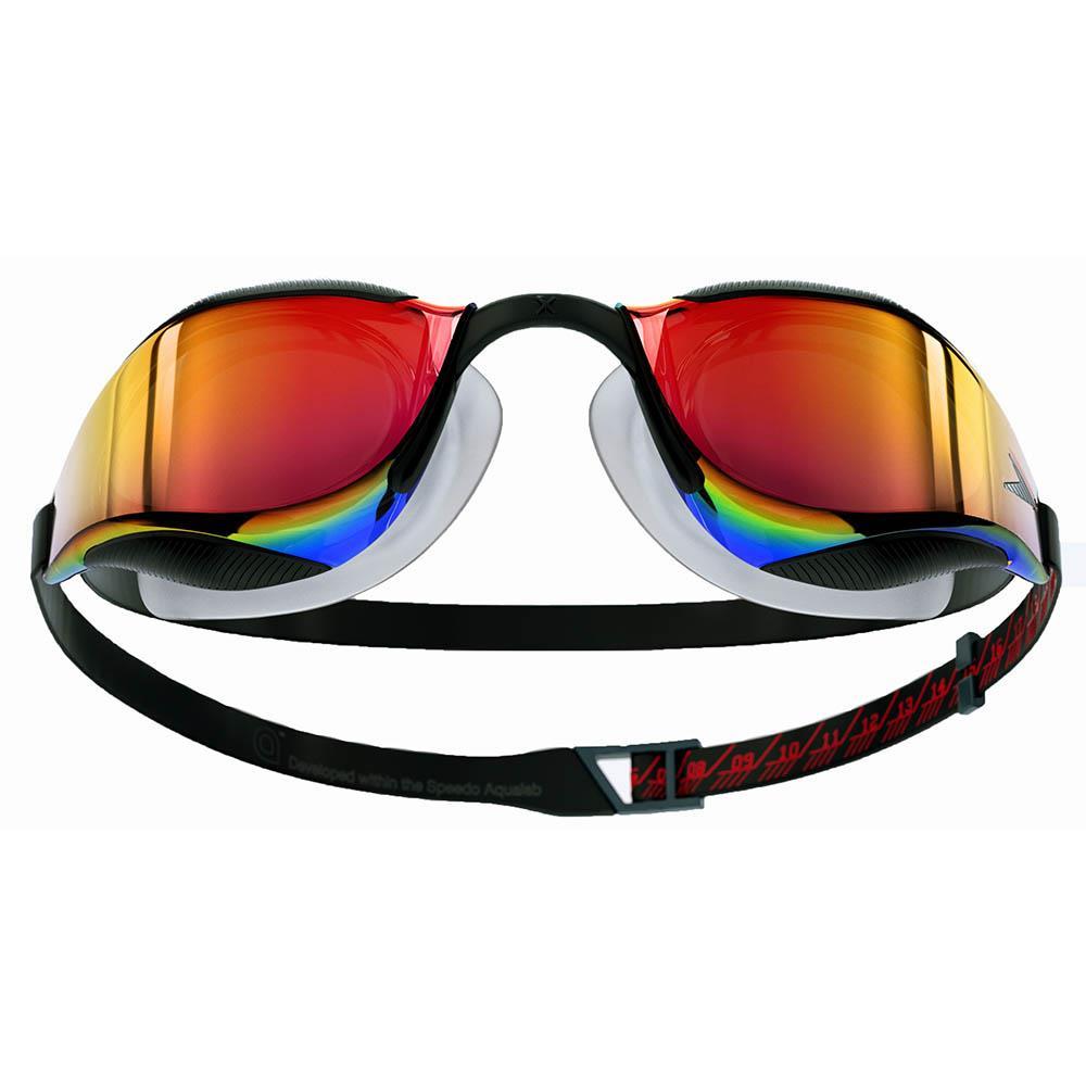 Speedo Fastskin Hyper Elite Mirror Goggles - Black / Oxid Grey / Fire Gold-547611