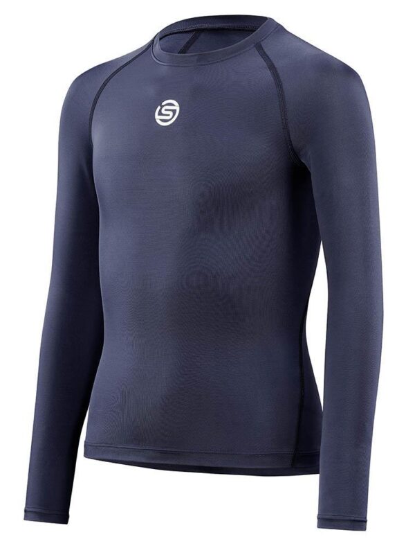 SKINS Series-1 Youth Long Sleeve Top - Navy Blue-0