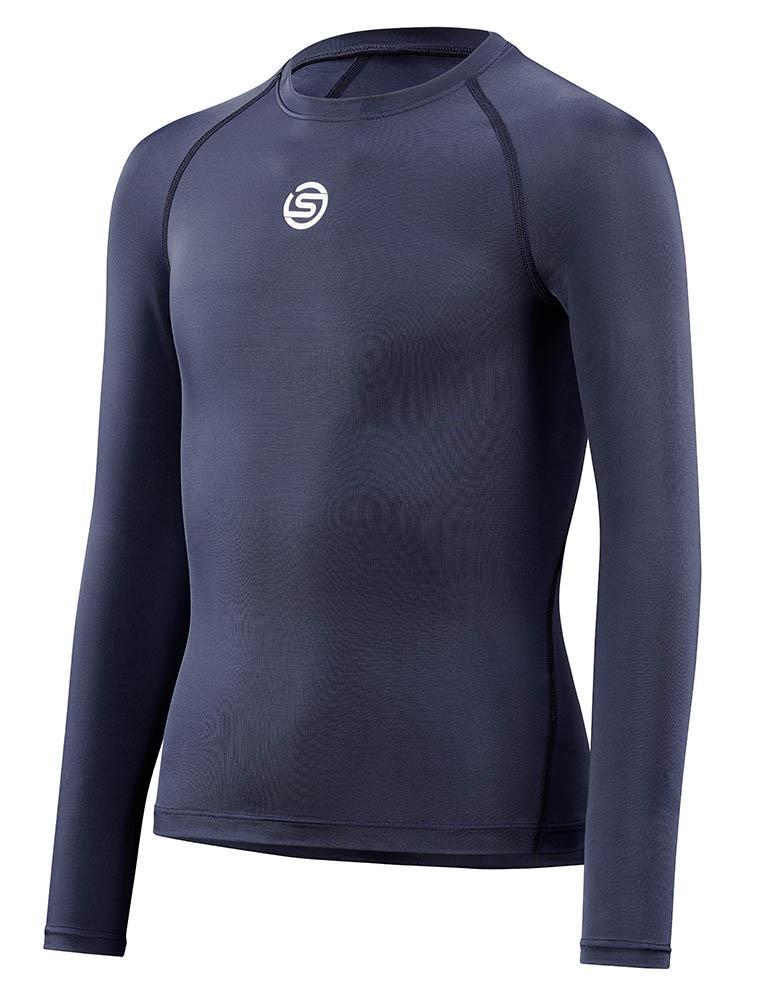SKINS Series-1 Youth Long Sleeve Top - Navy Blue-0