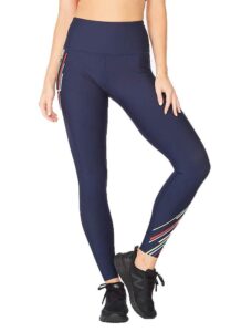 2XU Women's Aero Sculpt Hi-Rise Compression Tights - Midnight/ Electric Stripe