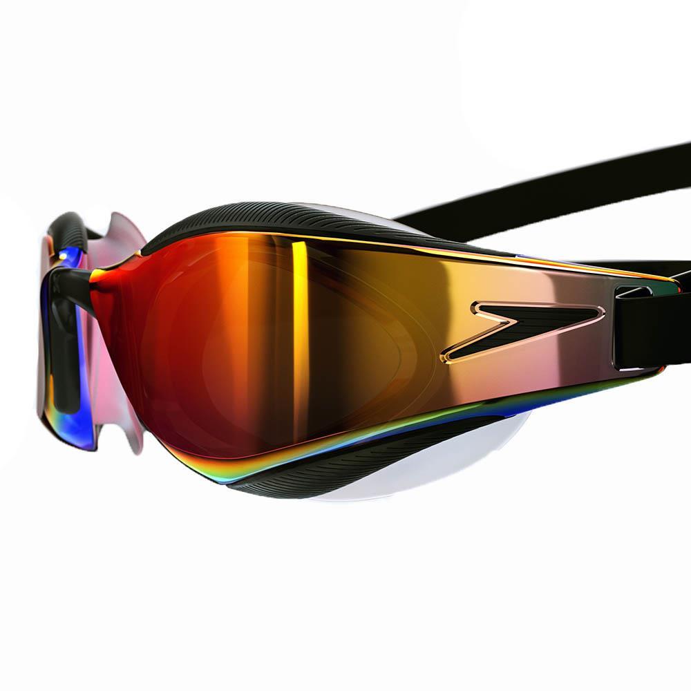 Speedo Fastskin Hyper Elite Mirror Goggles - Black / Oxid Grey / Fire Gold-547609