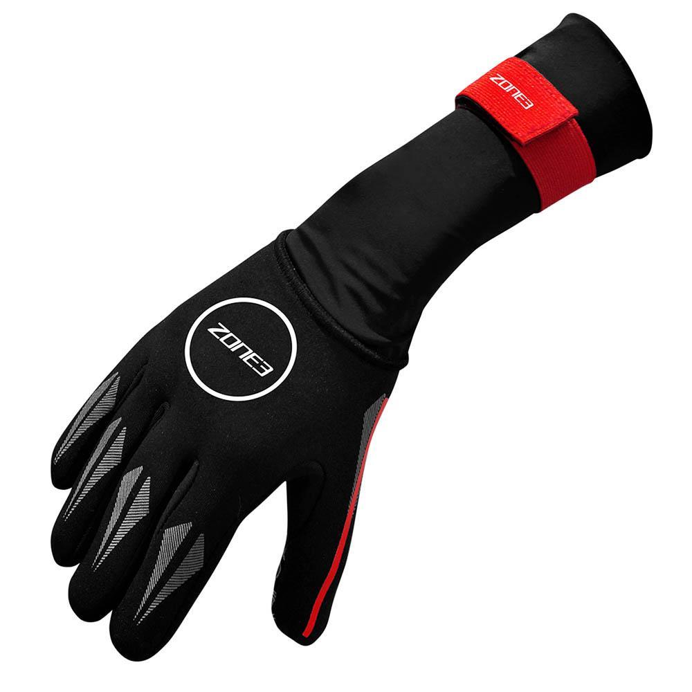 Zone3 Neoprene Swim Gloves - Black / Red-0