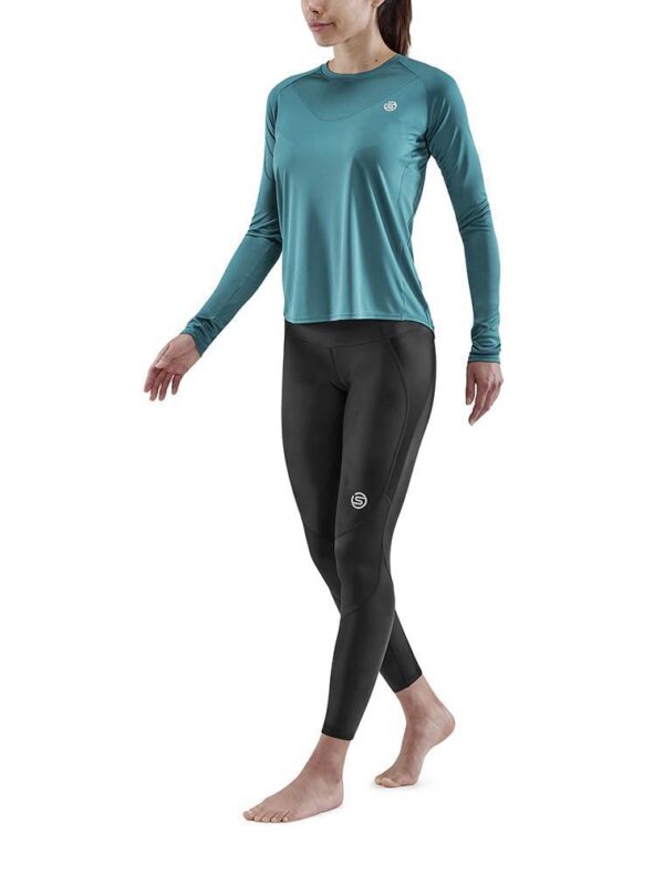 SKINS Series-3 Activewear Womens Long Sleeve Top - Teal-0
