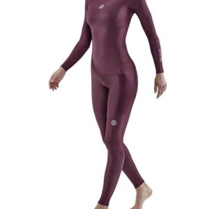 SKINS Series-3 Womens Long Sleeve Top - Burgundy-0