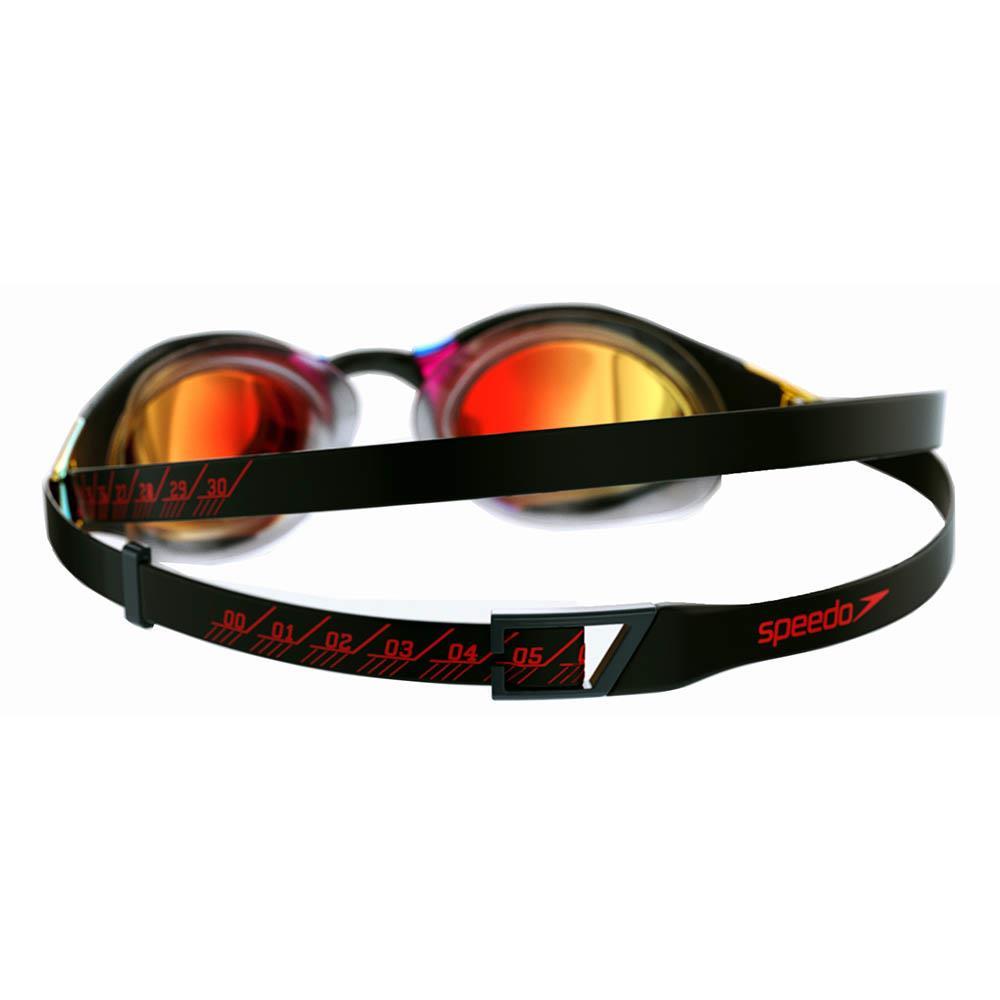 Speedo Fastskin Hyper Elite Mirror Goggles - Black / Oxid Grey / Fire Gold-547613