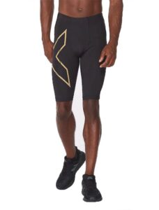 2XU Men's Light Speed Compression Shorts - Black/ Gold