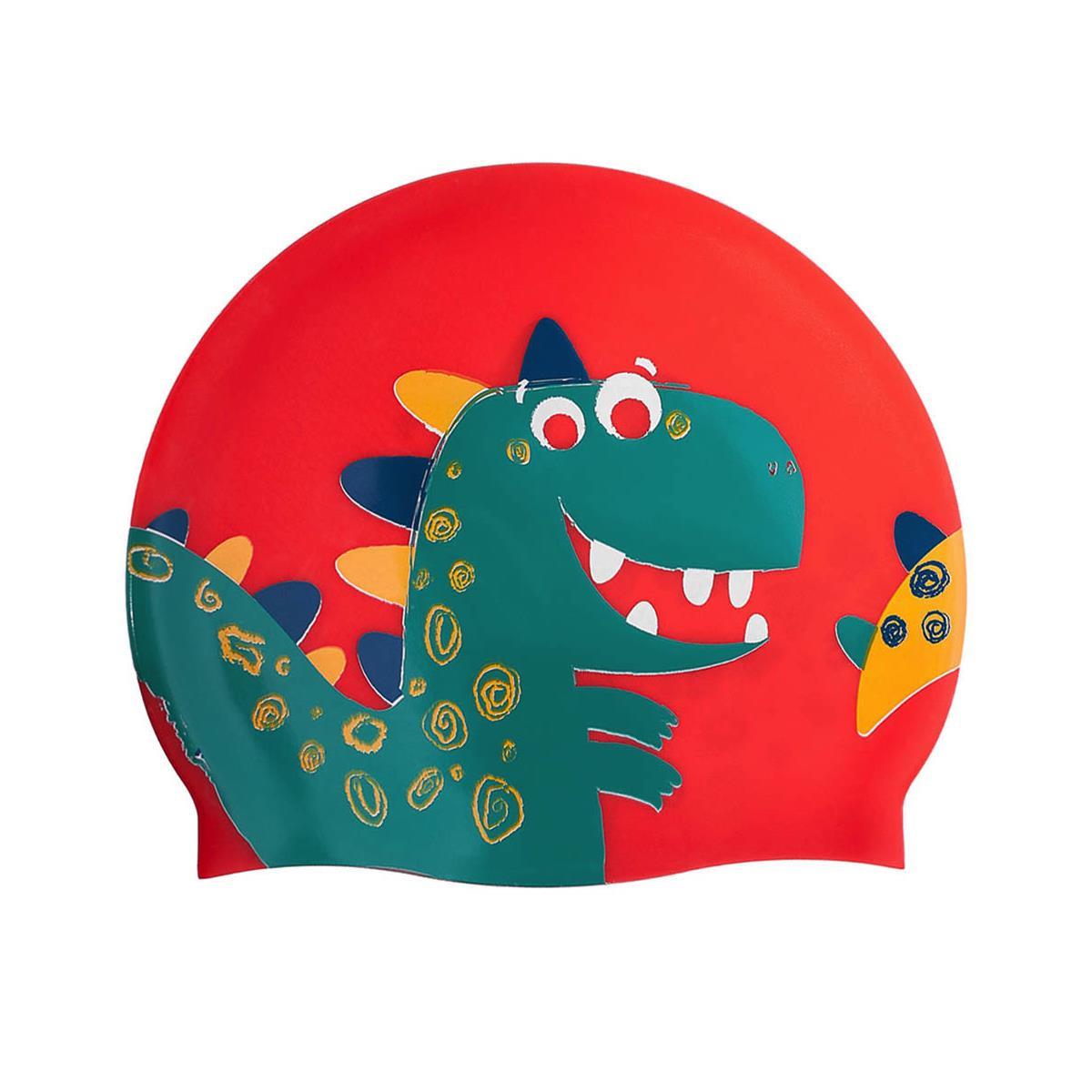Mad Wave Dino Silicone Cap - Red-brand
