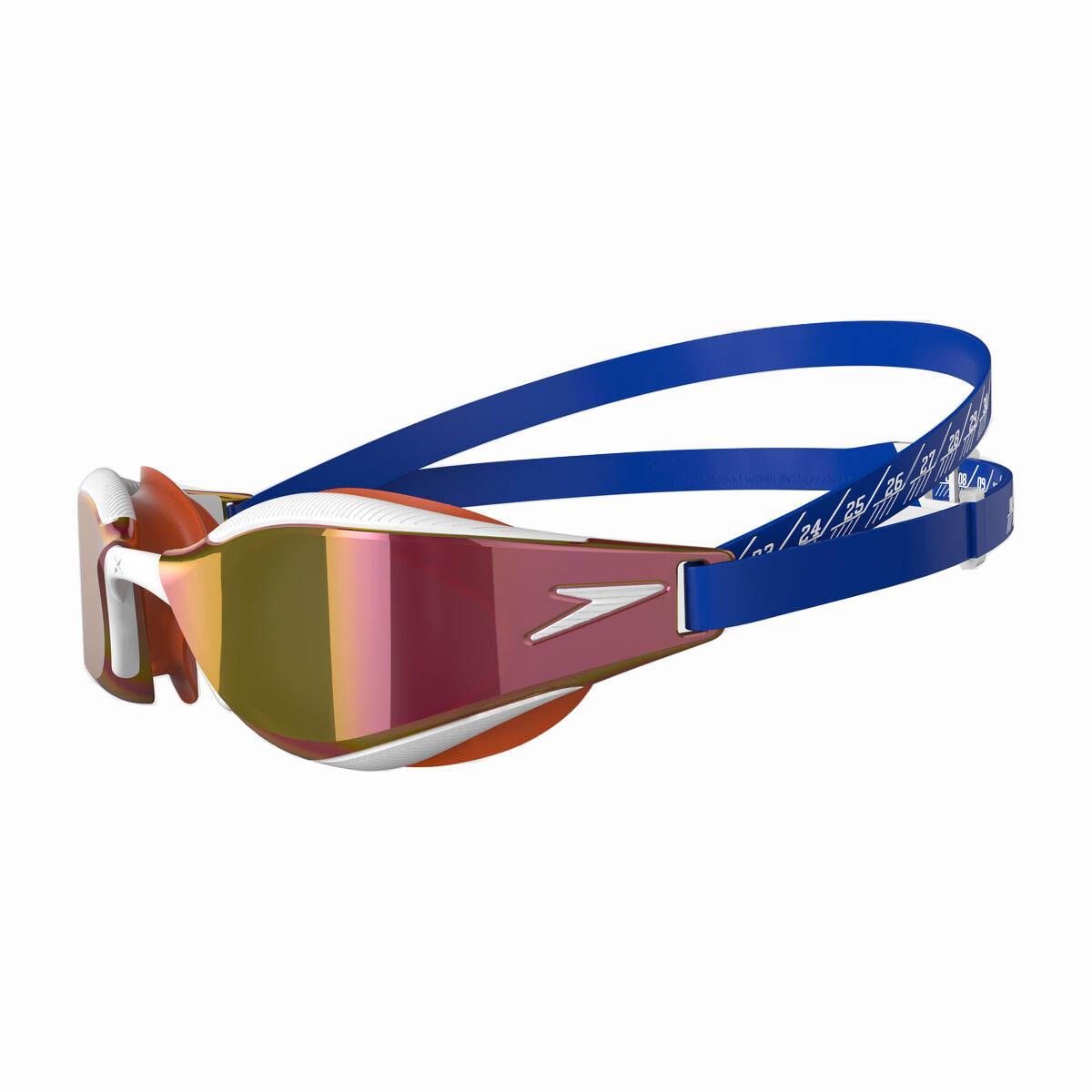 Speedo Fastskin Hyper Elite Mirror Goggles - Blue Flame / Dragon Fire / Rose Gold-548412