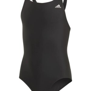 Adidas Girl's Solid Fitness Swimsuit - Black-0