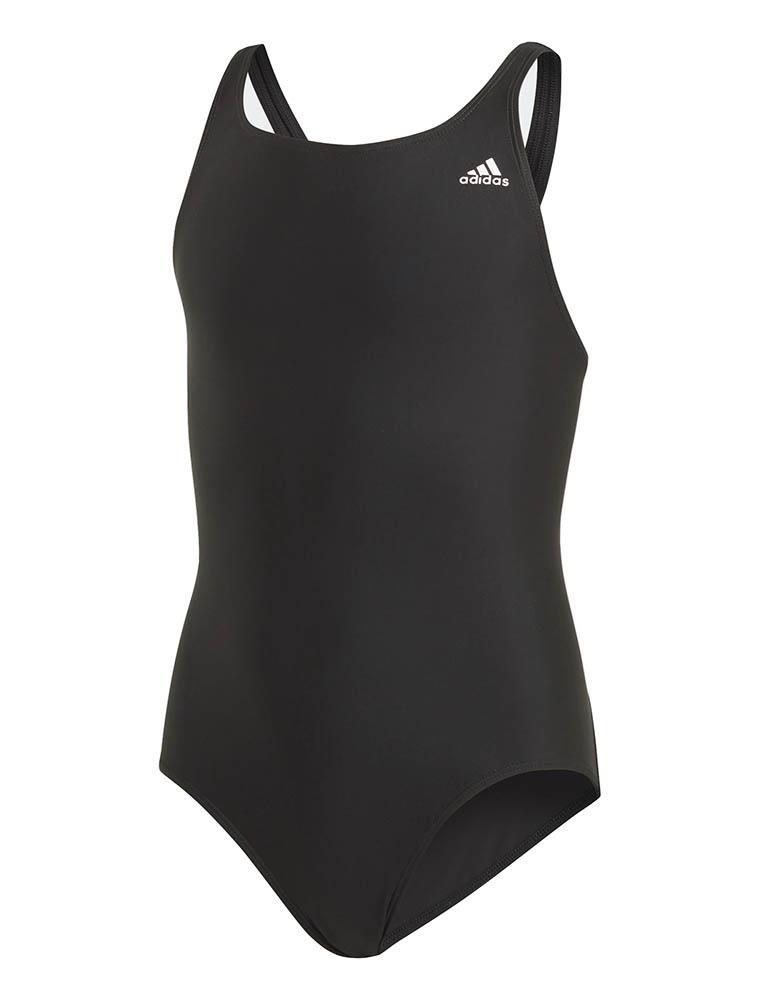 Adidas Girl's Solid Fitness Swimsuit - Black-0
