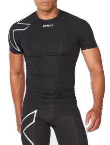 2XU Men's Core Compression Short Sleeve Top - Black / Silver
