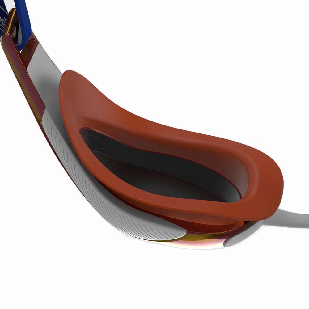 Speedo Fastskin Hyper Elite Mirror Goggles - Blue Flame / Dragon Fire / Rose Gold-548415