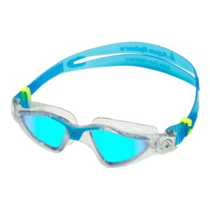 Aquasphere Kayenne Blue Titanium Mirrored Goggles - Clear/ Turquoise-0