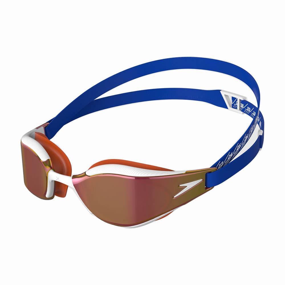 Speedo Fastskin Hyper Elite Mirror Goggles - Blue Flame / Dragon Fire / Rose Gold-0