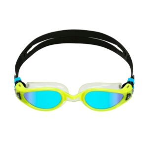 Aquasphere Kaiman Exo Blue Titanium Mirrored Goggles - Yellow/ Clear-0