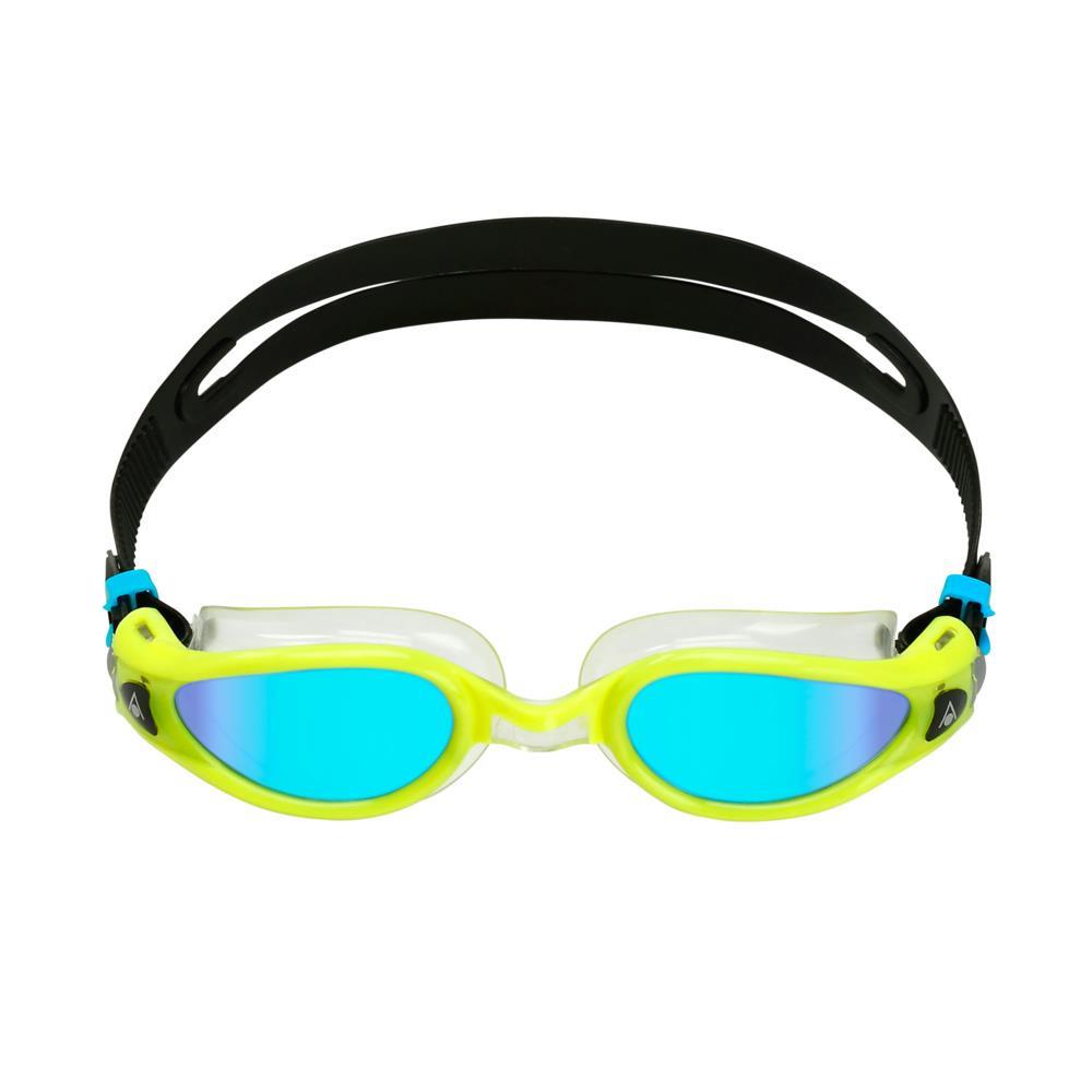 Aquasphere Kaiman Exo Blue Titanium Mirrored Goggles - Yellow/ Clear-0