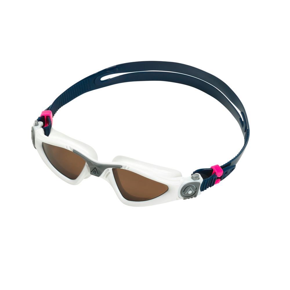 Aquasphere Kayenne Brown Polarized Goggles - White/ Grey-0