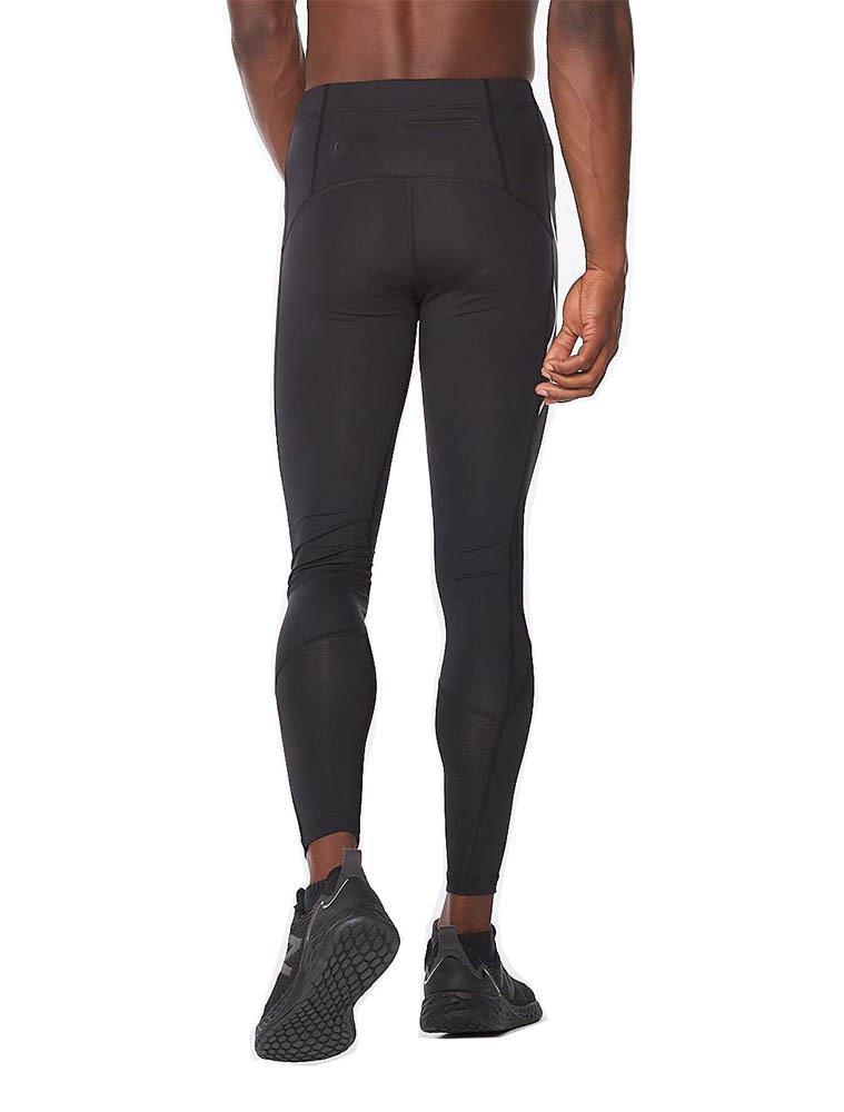 2XU Men's Aero Vent Compression Tights - Black / Silver Reflective-brand