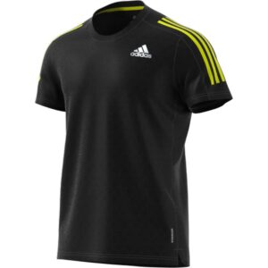 Adidas Men's Own the Run T-Shirt - Black/ Yellow-0