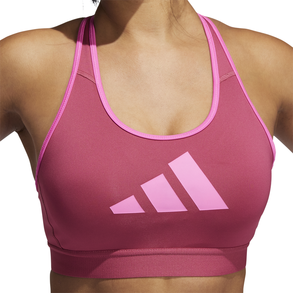 Adidas Women's DRST 3 BAR Workout Bra - Pink-552390