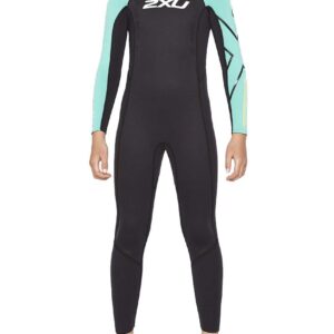 2XU Youth Propel Wetsuit - Black/ Oasis-0