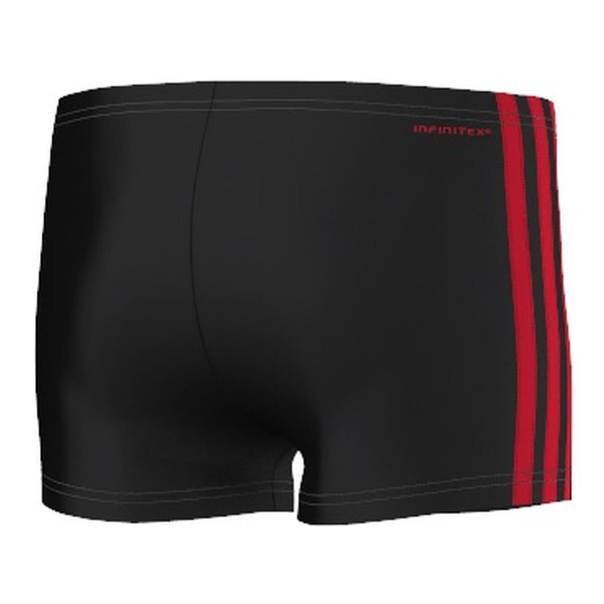 Adidas Boys 3-Stripes Swim Shorts - Black / Scarlet-548987