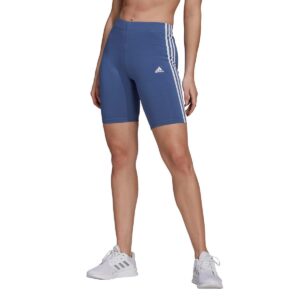 Adidas Women's Essential 3 Stripe 1/2 Tights - Blue-0