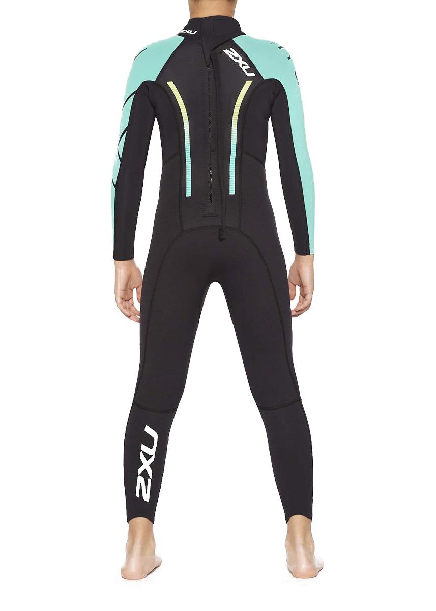 2XU Youth Propel Wetsuit - Black/ Oasis-brand