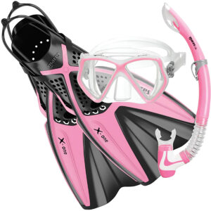 Mares X-One Pirate Junior Snorkelling Set - Pink-0