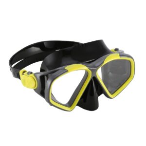 Aqua Lung Hawkeye Snorkelling Mask - Bright Yellow- Dark Grey-0