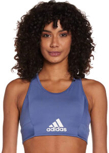 Adidas Women's Aeroready Designed 2 Move Logo Padded Sports Bra Top - Violet