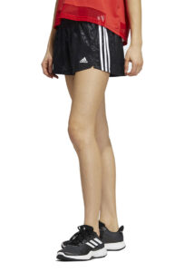Adidas Women's Pacer 3 Stripe Camo Shorts - Black