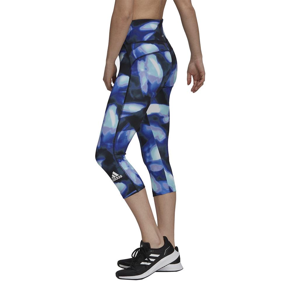 Adidas Women's FeelBrilliant Aeroready You For You 3/4 Tights - Black/ Violet-551180