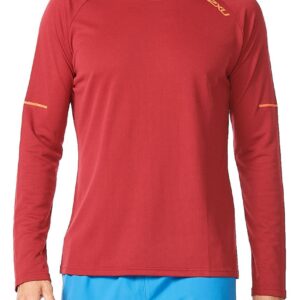 2XU Men's Aero Long Sleeve T-Shirt - Rhubarb-0