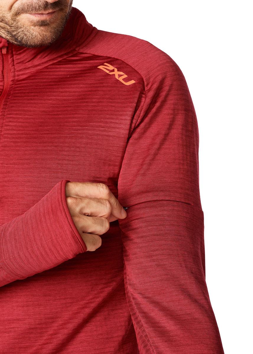 2XU Men's Ignition 1/4 Zip - Rhubarb-553395