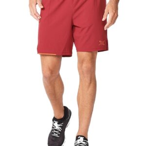 2XU Men's Aero 7-inch Shorts - Rhubarb-0