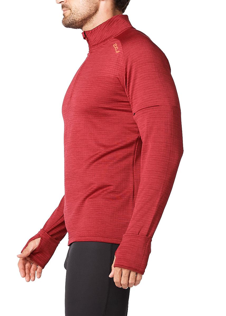 2XU Men's Ignition 1/4 Zip - Rhubarb-553383