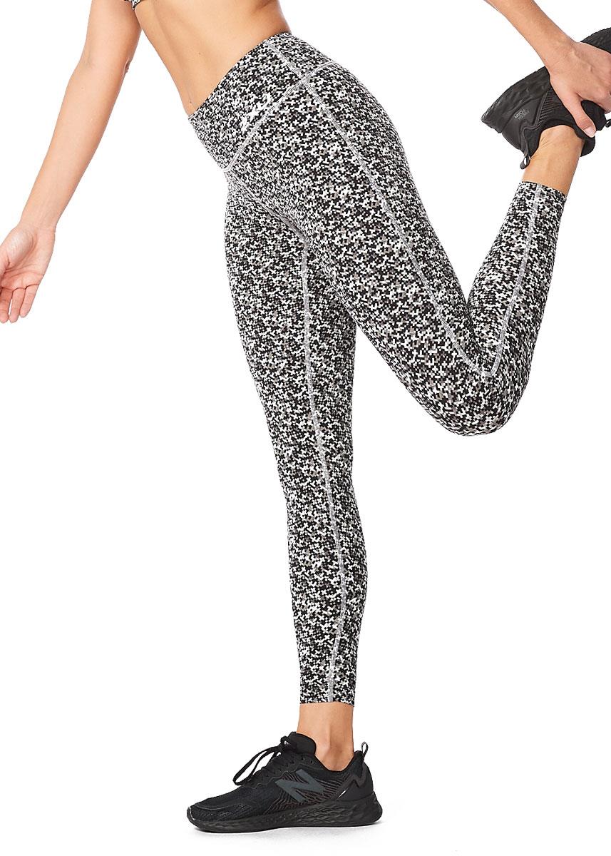 2XU Women's Form Print Mid-Rise Compression Tights - Harbor Mist-553505