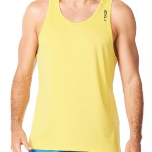 2XU Men's Aero Singlet - Maize-0