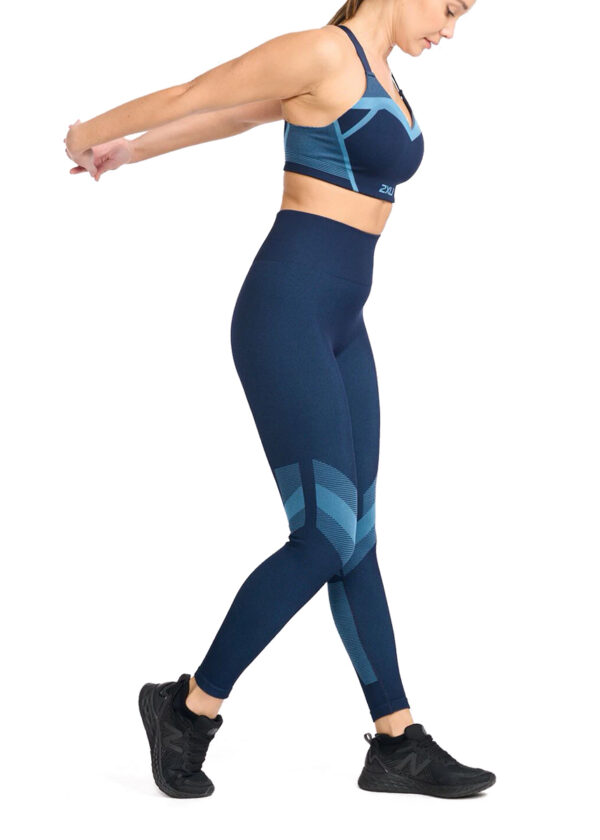 2XU Women’s Motion Tech Bra -Midnight / Lake Blue