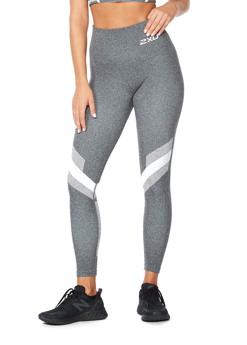 2XU Women's Motion Tech Tights - Grey Marle-554590