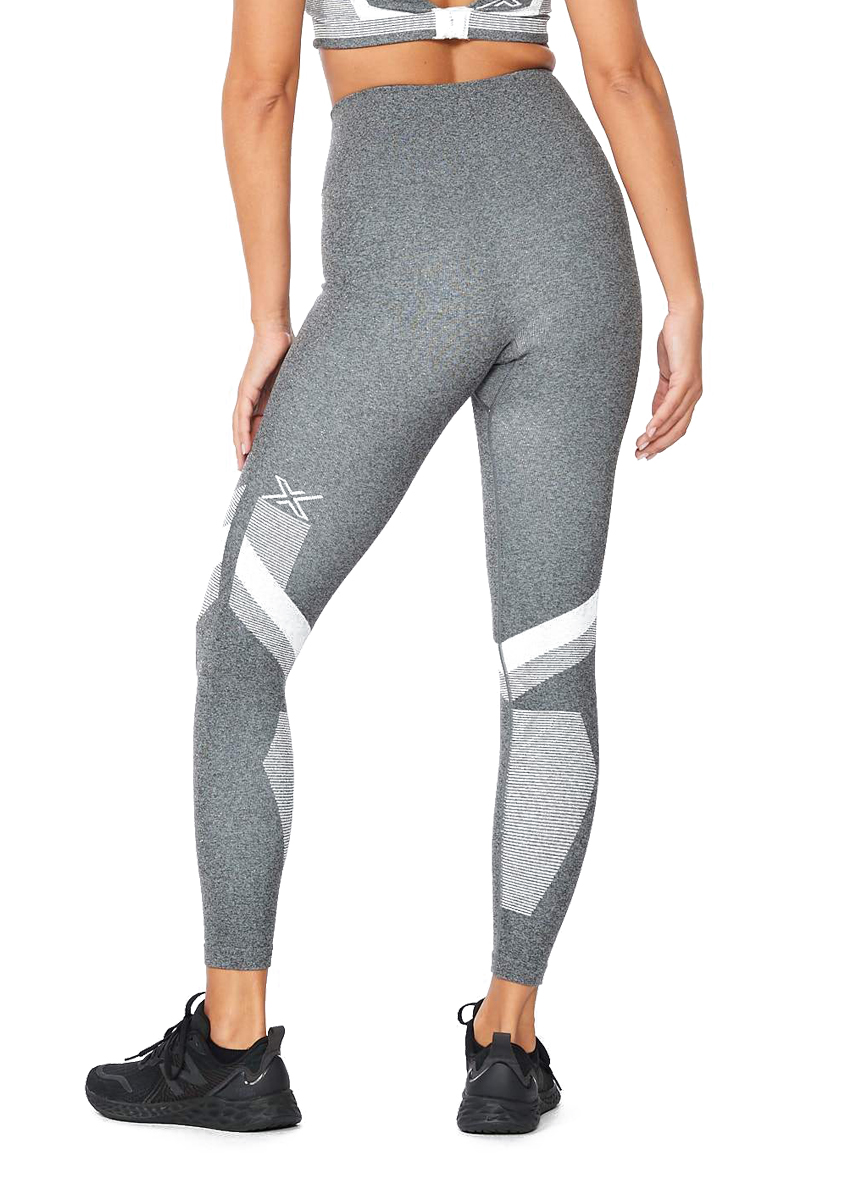 2XU Women's Motion Tech Tights - Grey Marle-554591